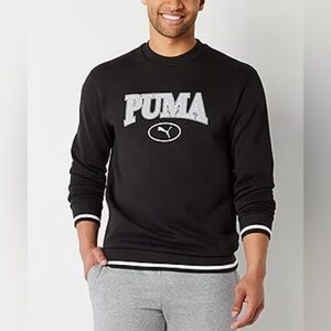 PUMA Men’s Black Crew Neck Long Sleeve Sweatshirt Sizes XL 🆕
